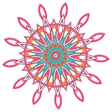 Arabic color mandala 스톡 일러스트