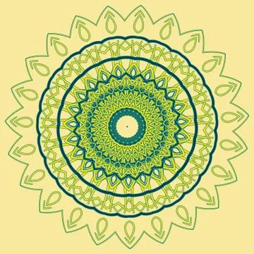 Arabic color mandala 스톡 일러스트