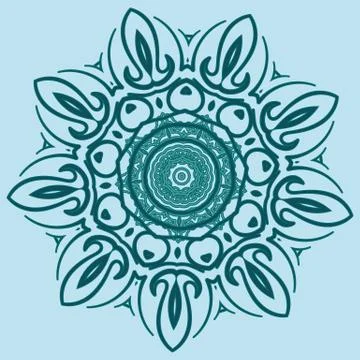 Arabic color mandala Stock Illustration