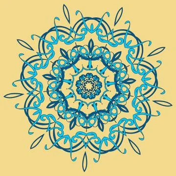 Arabic color mandala Stock Illustration