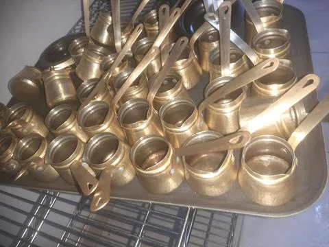 The Arabic copper coffee maker Stock-Fotos