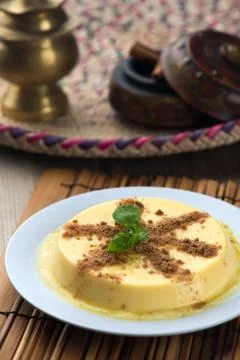 Arabic desert pudding Stock Photos
