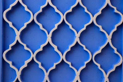 Arabic design patern with blue background Stock Photos
