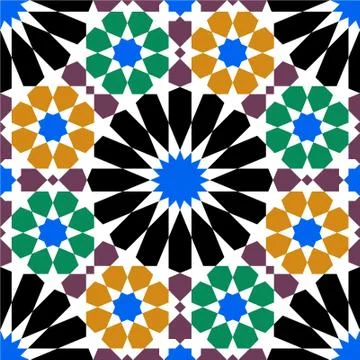 ARabic design pattern Laser cut cnc panel design for metal, wooden room divider. Illustrazione stock