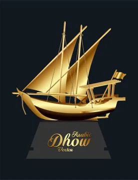 Arabic Dhow Stock Illustration