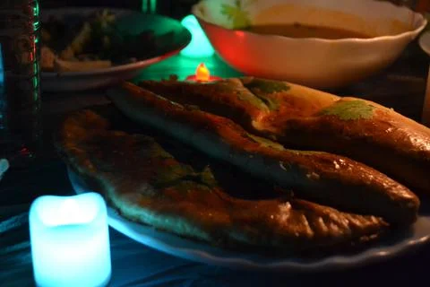 Arabic dining table Foto stock