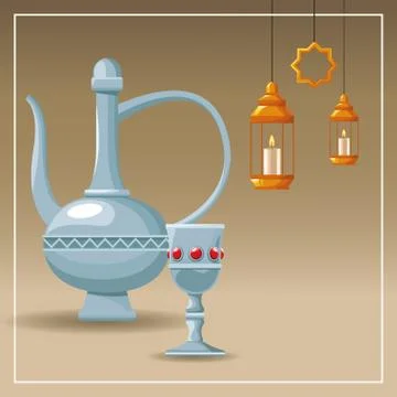 Arabic elements icons Stockillustratie