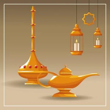 Arabic elements icons Stock Illustration