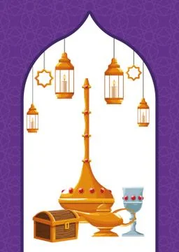 Arabic elements icons Stock Illustration