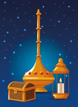 Arabic elements icons Stock Illustration