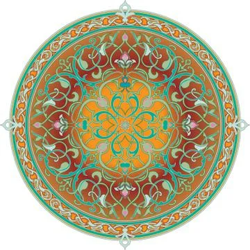 Arabic floral pattern motif arabic floral pattern motif Stock Illustration