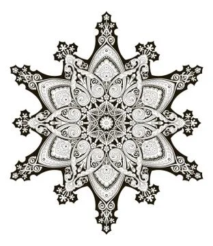 Arabic floral pattern motif Stock Illustration