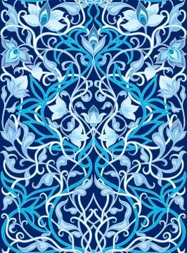 Arabic floral seamless pattern. Traditional arabic islamic background Stock Illustration