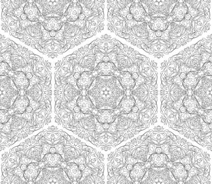 Arabic floral seamless pattern. Traditional arabic islamic background Stock Illustration