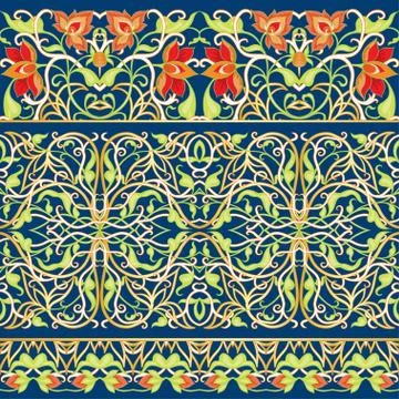 Arabic floral seamless pattern. Traditional arabic islamic background Stock Illustration