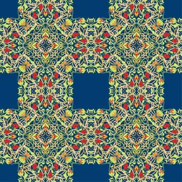 Arabic floral seamless pattern. Traditional arabic islamic background Stock Illustration