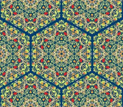 Arabic floral seamless pattern. Traditional arabic islamic background Illustrazione stock