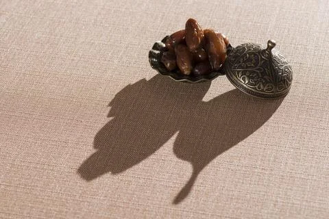 Arabic food composition shadow ramadan Stock Photos