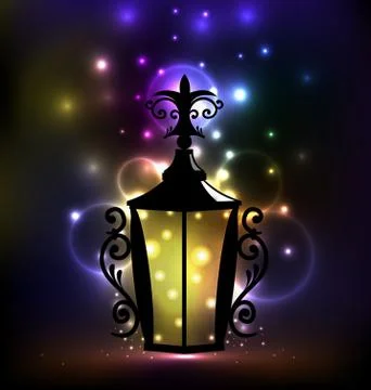 Arabic forging lantern for ramadan kareem Stock Illustration