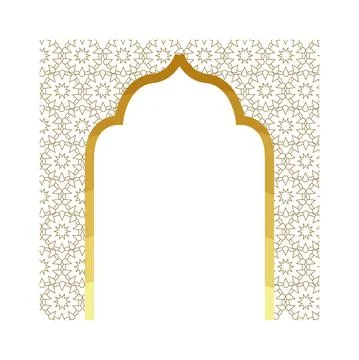 Arabic frame isolated Stock Illustration
