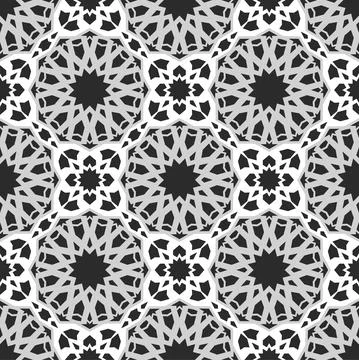 Arabic geometric ornament. Seamless pattern Stock Illustration