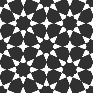Arabic geometric ornament. Seamless pattern Stock Illustration