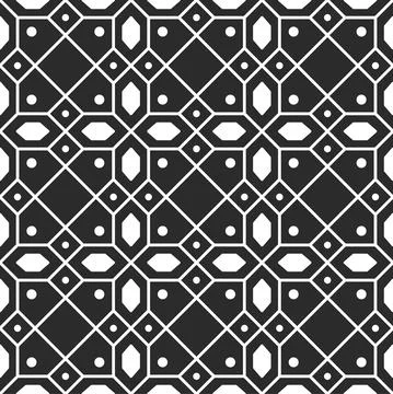 Arabic geometric ornament. Seamless pattern Stock Illustration
