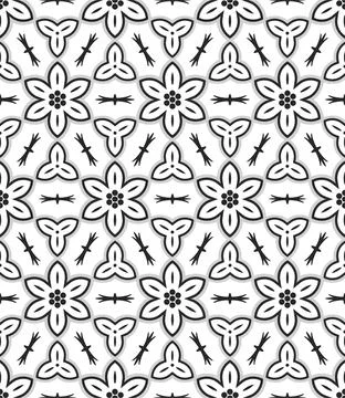 Arabic geometric ornament. Seamless pattern Stock Illustration
