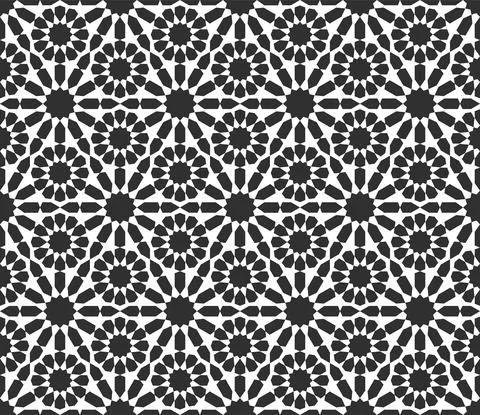 Arabic geometric ornament. Seamless pattern Stock Illustration