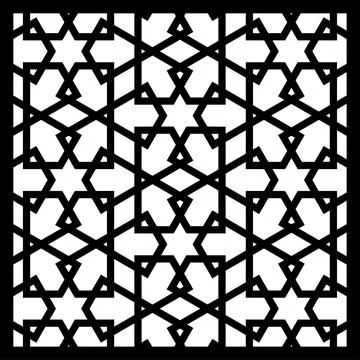 Arabic geometric pattern. CNC machine cutting. Vector 库存插图