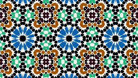 Arabic geometric pattern Stock Footage 189286473