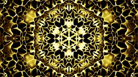 Arabic geometric pattern Gold Mandala. Stock Footage 128569350