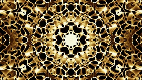 Arabic geometric pattern Gold Mandala. Seamless loop footage. Stock Footage 132289638