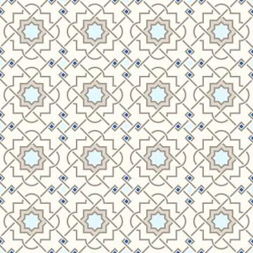 Arabic geometry, Tangled Moroccan Pattern, seamless vector background. イラスト素材
