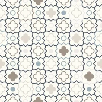 Arabic geometry, Tangled Moroccan Pattern, seamless vector background. イラスト素材