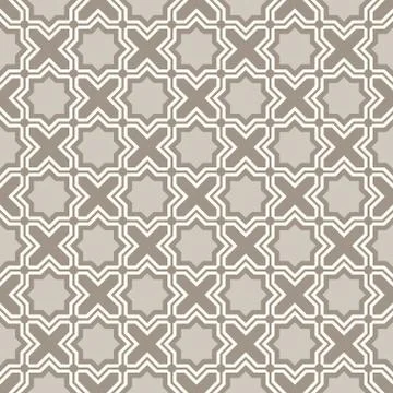 Arabic geometry, Tangled Moroccan Pattern, seamless vector background. Stock Illustration