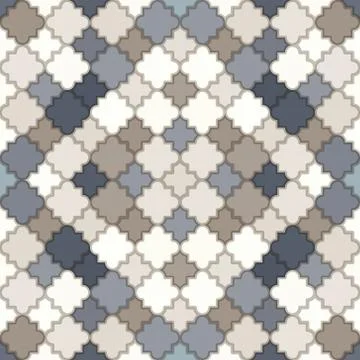 Arabic geometry, Tangled Moroccan Pattern, seamless vector background. イラスト素材