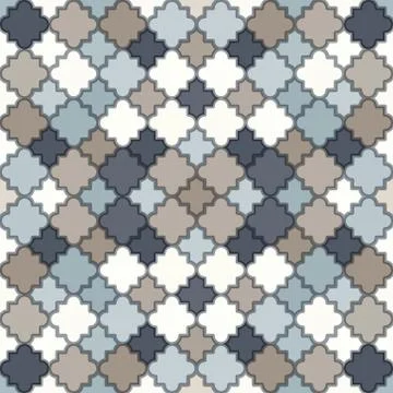 Arabic geometry, Tangled Moroccan Pattern, seamless vector background. Stock Illustration