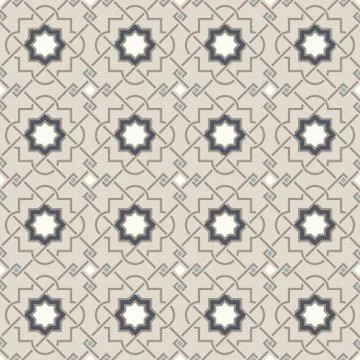 Arabic geometry, Tangled Moroccan Pattern, seamless vector background. Stock Illustration