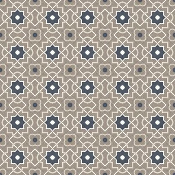 Arabic geometry, Tangled Moroccan Pattern, seamless vector background. Stock Illustration