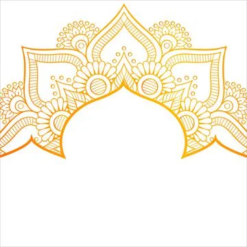 Arabic gold pattern, golden mosque door with Islamic pattern for Ramadan Kare Stock Illustration