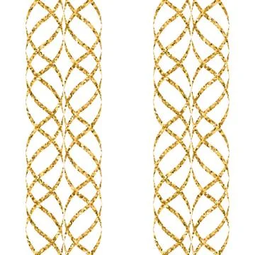 Arabic gold seamless pattern wave Stock Illustration