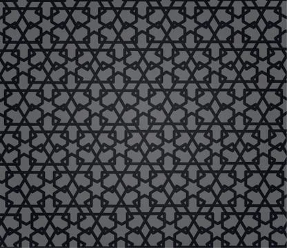 Arabic gray pattern muslim Illustrazione stock