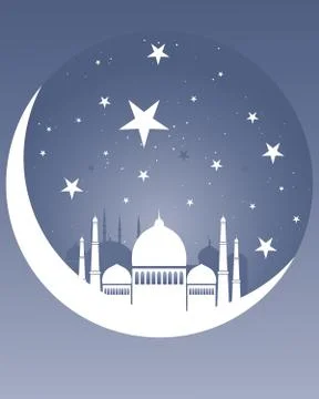 Arabic greeting card Stock Illustration
