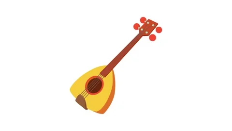 Arabic guitar icon animation Stock Footage 168927740