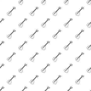 Arabic guitar pattern vector seamless Stock Illustration
