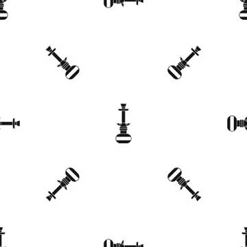 Arabic hookah pattern seamless black Stock Illustration