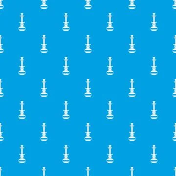 Arabic hookah pattern seamless blue Stock Illustration