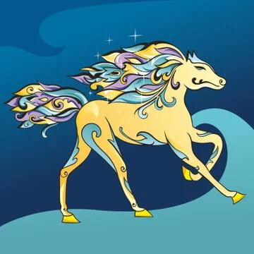 Arabic Horse Vector Illustration Stock Illustration