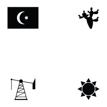 Arabic icon set Stock Illustration